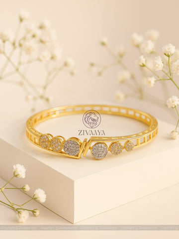 Celestial Circles Gold AD Bracelet – Luxe Bangle