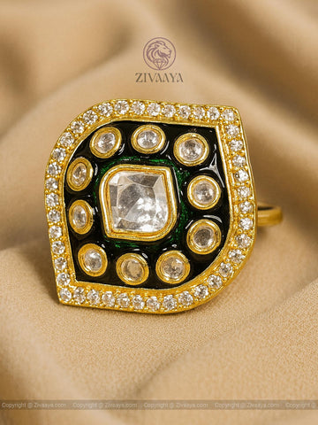 Regal Kundan Statement Ring