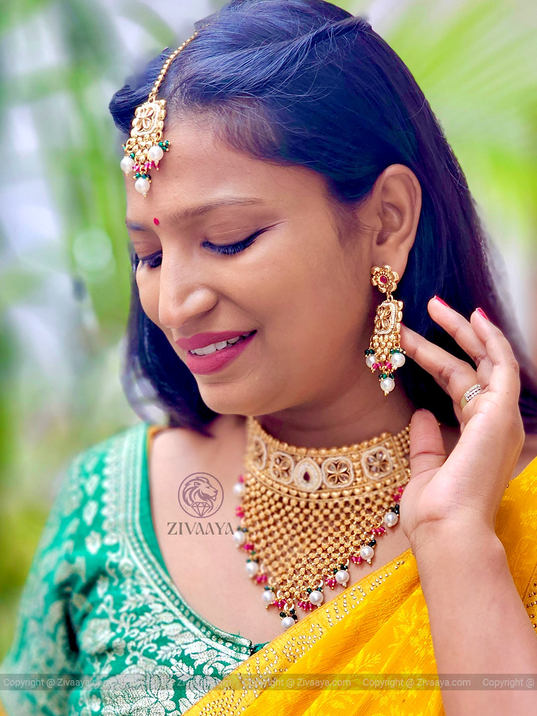 Rajvanshi Kundan Bridal Necklace | Zivaaya