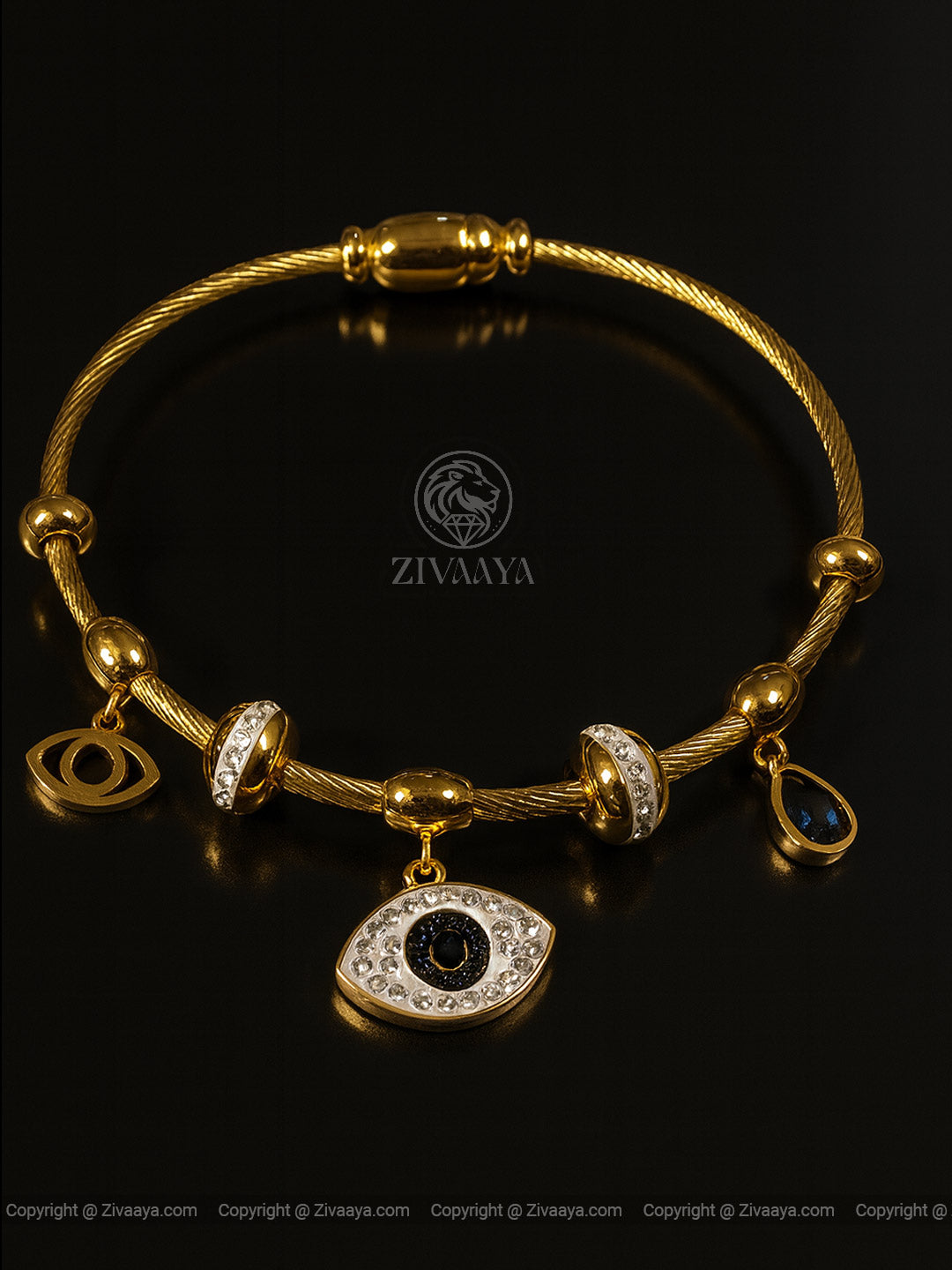 Evil Eye Gold Bracelet – Zivaaya