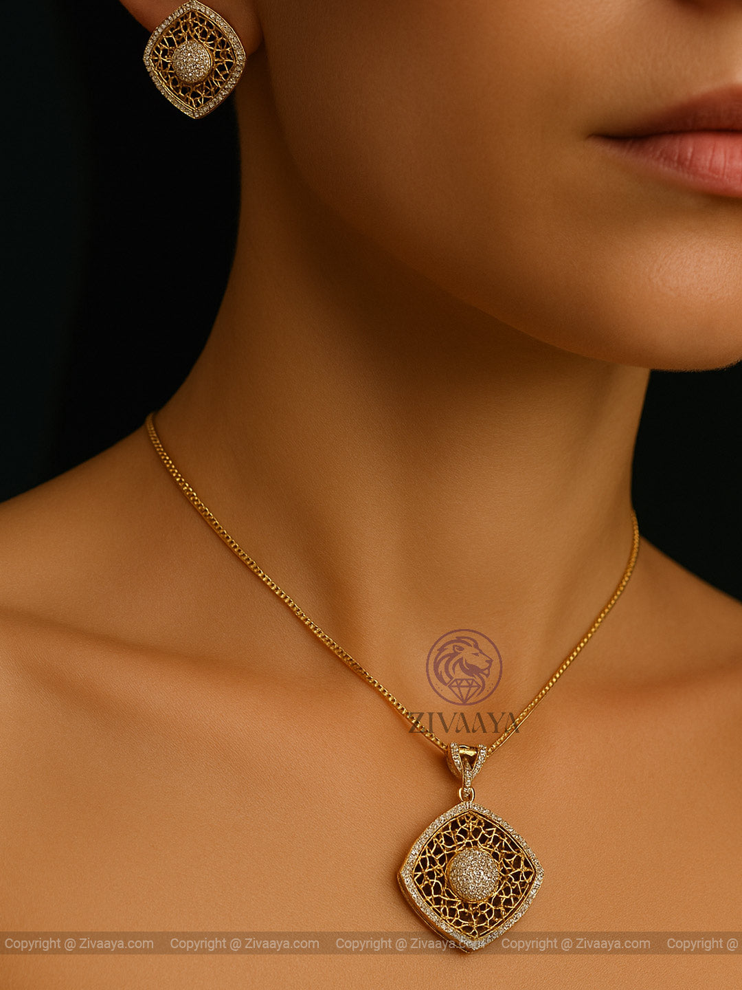 Mystique Mesh Pendant Set – Zivaaya