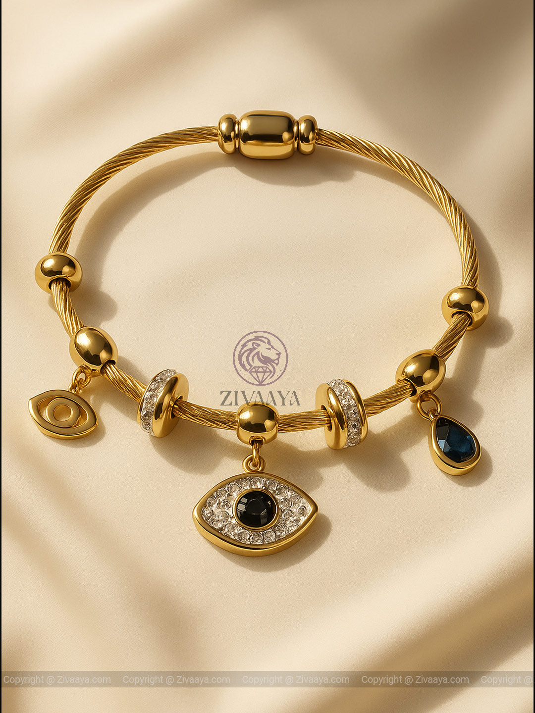 Evil Eye Gold Bracelet – Zivaaya