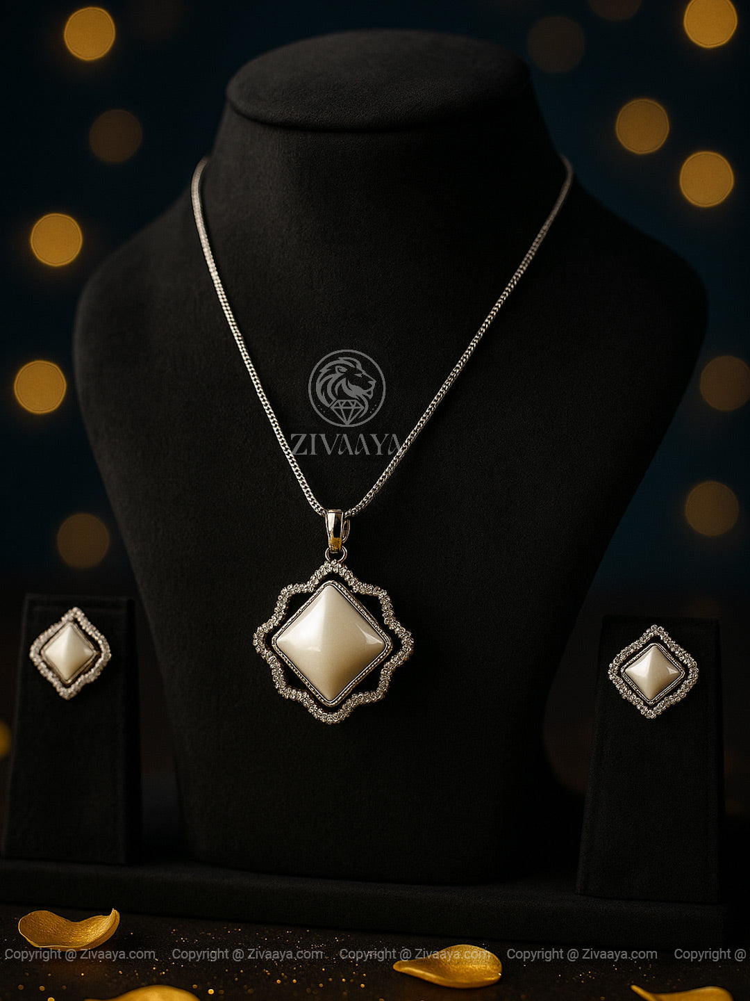 Orchid Pearl Pendant Set - ZIvaaya