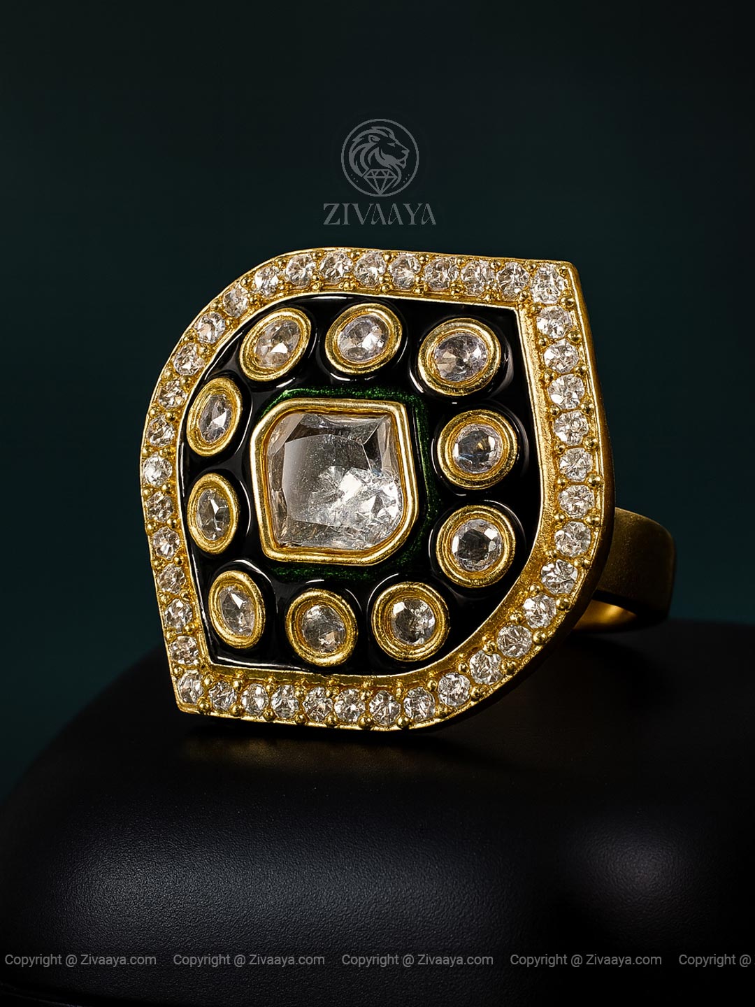 Regal Kundan Statement Ring