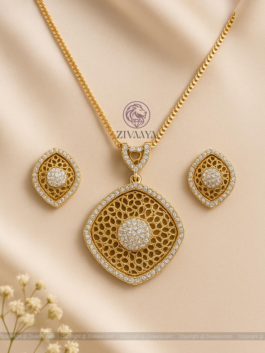 Mystique Mesh Pendant Set – Zivaaya
