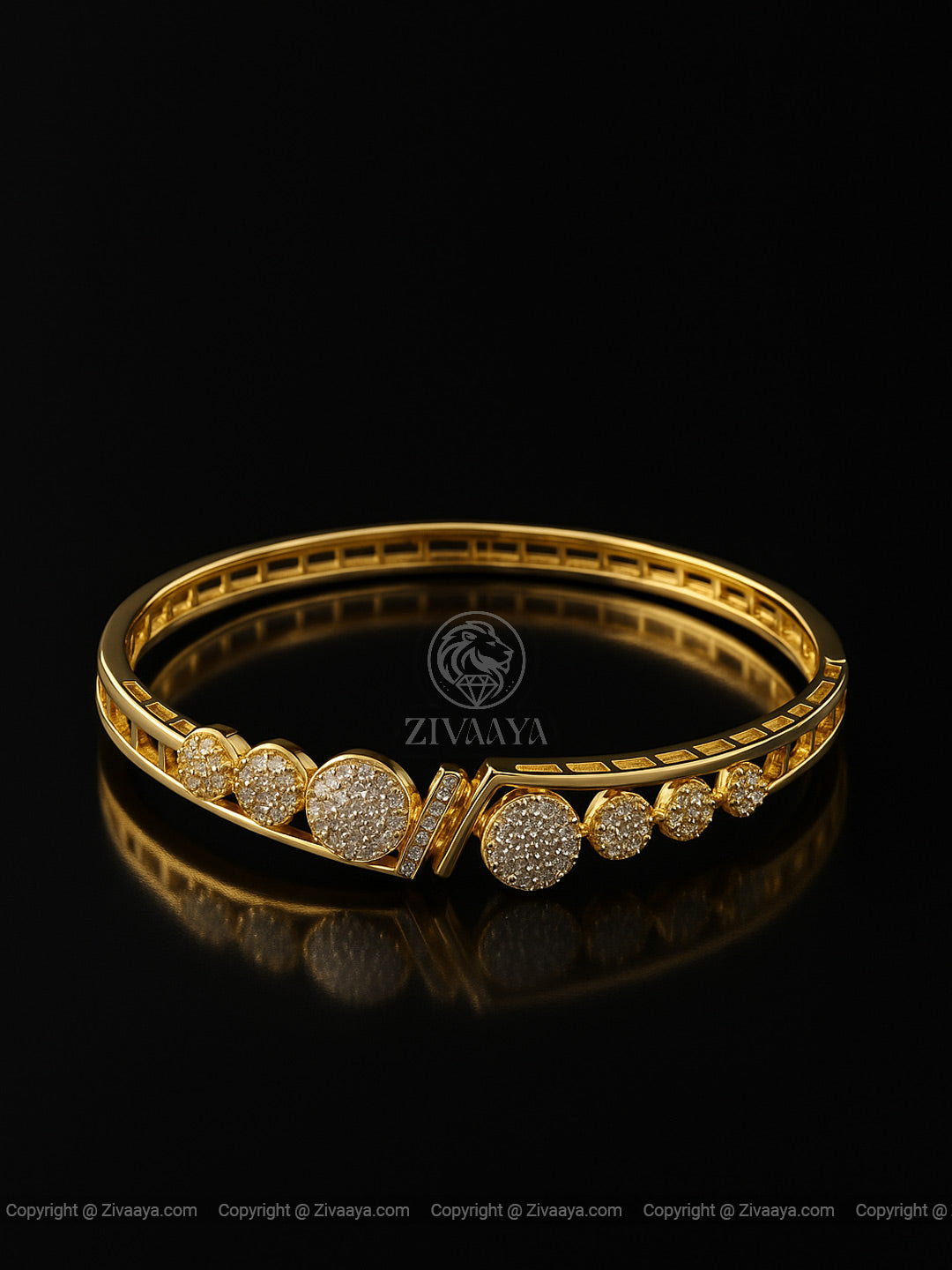 Celestial Circles Gold AD Bracelet – Luxe Bangle