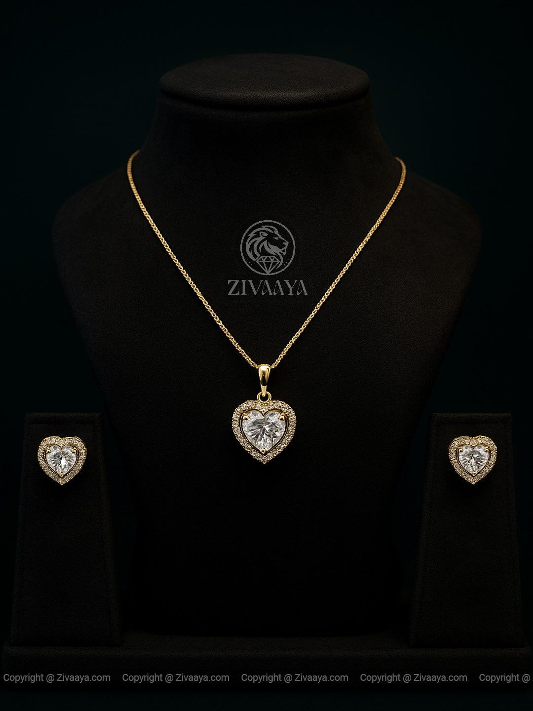 Heart Glow AD Pendant Set – Zivaaya
