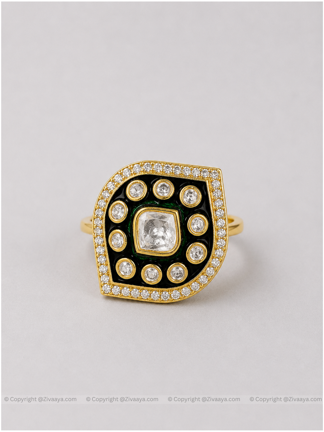 Regal Kundan Statement Ring