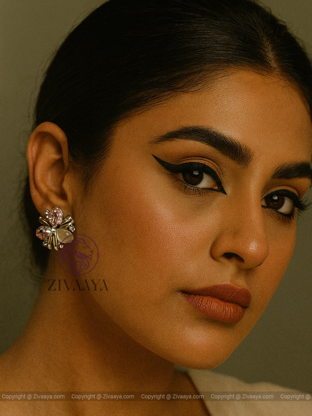Shimmering Petal Blossom Earrings – Silver Plated – Zivaaya
